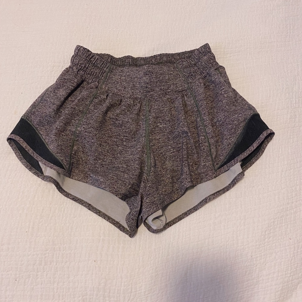 Grey Lululemon Hotty Hot LR short 2.5” lined!! Size 2! Good condition!!